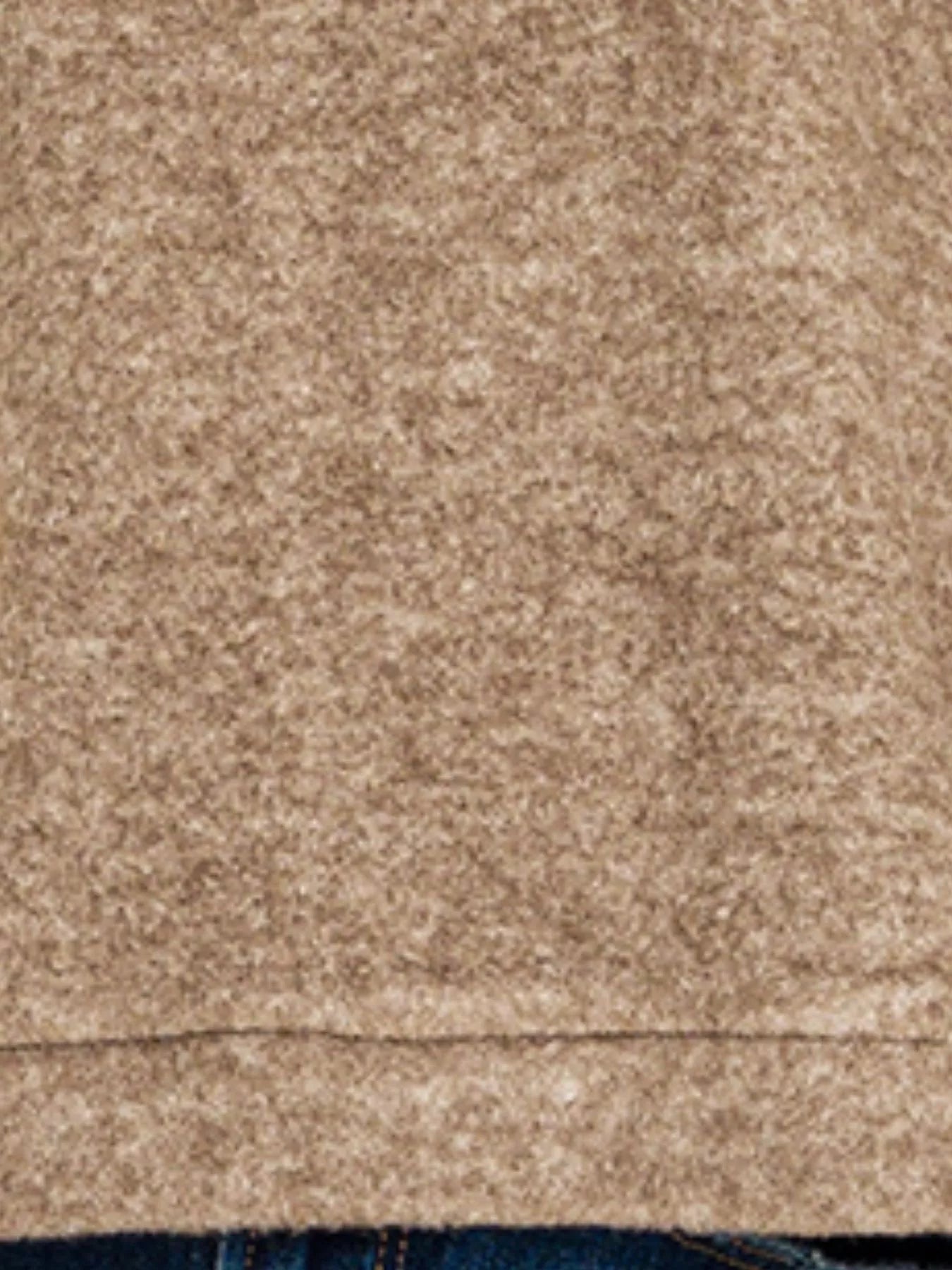 Zenana Mocha Brushed Melange Hacci Cropped Sweater