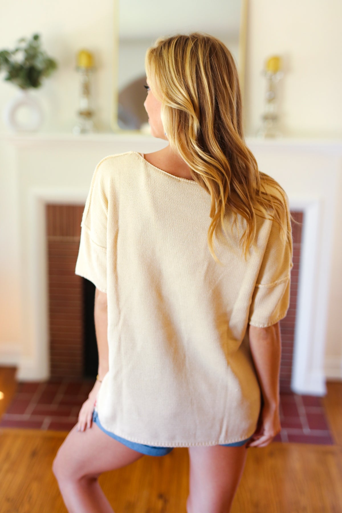 Haptics American Flag Jacquard Knit Sweater Top Final Sale