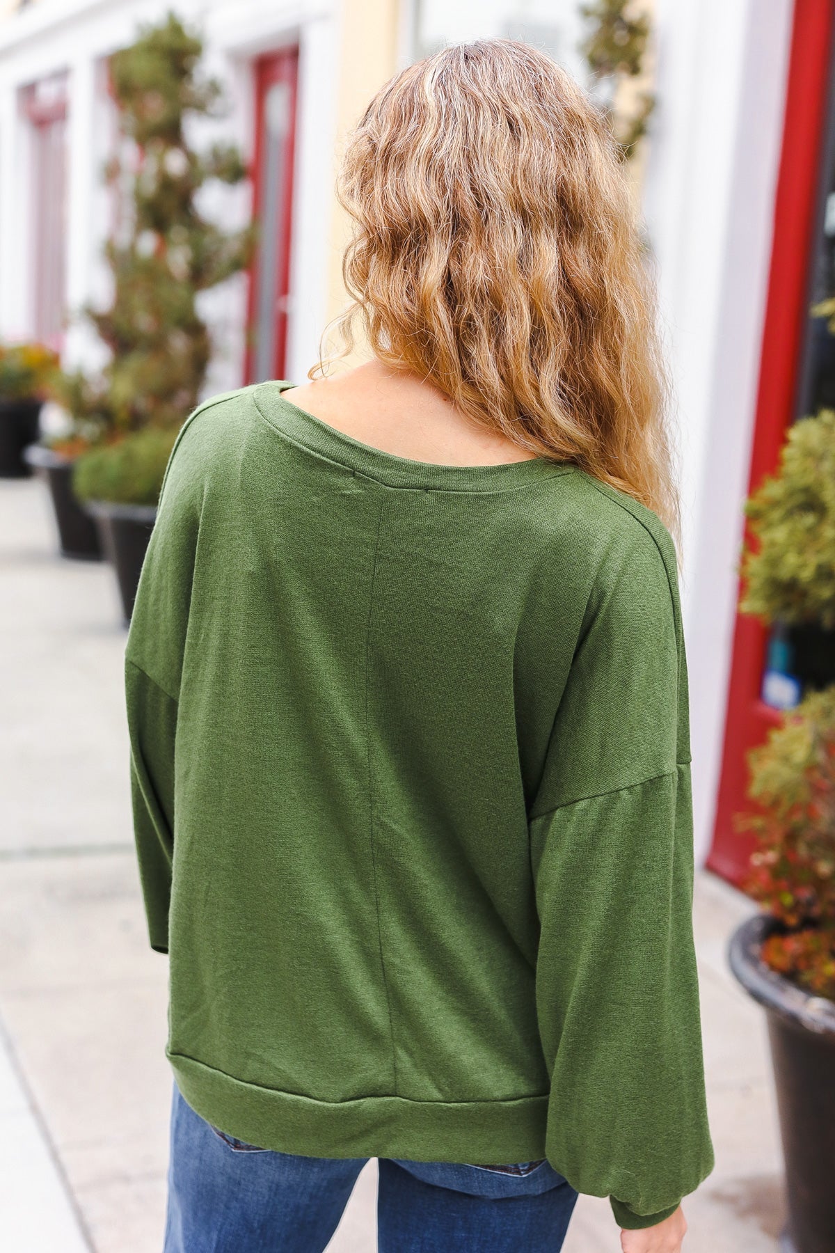 Haptics Be Merry Forest Green Nutcracker Sequin Hacci Top Final Sale