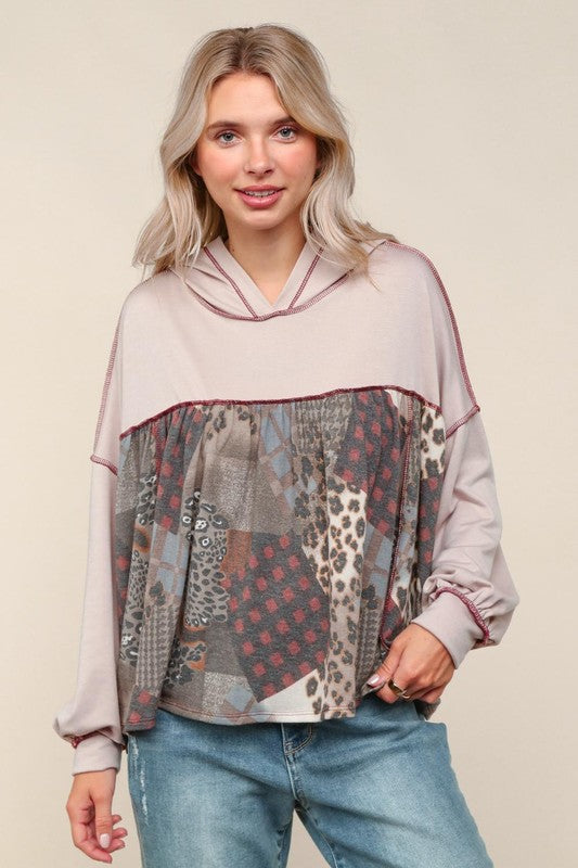 Haptics Animal Patchwork Hoodie