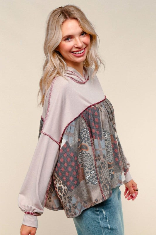 Haptics Animal Patchwork Hoodie