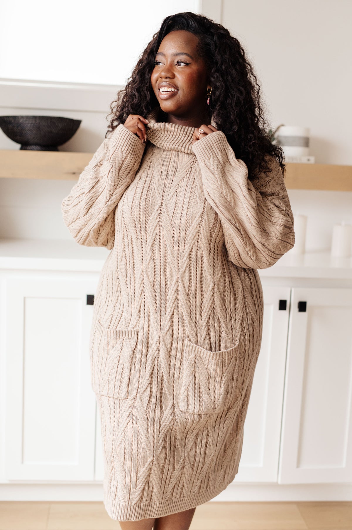 Polagram Bundled Beauty Turtleneck Sweater Dress Dresses
