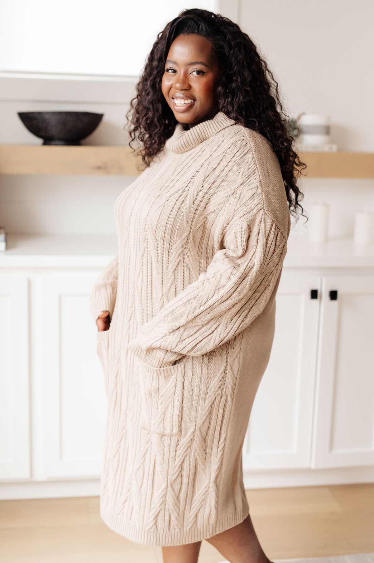 Polagram Bundled Beauty Turtleneck Sweater Dress Dresses
