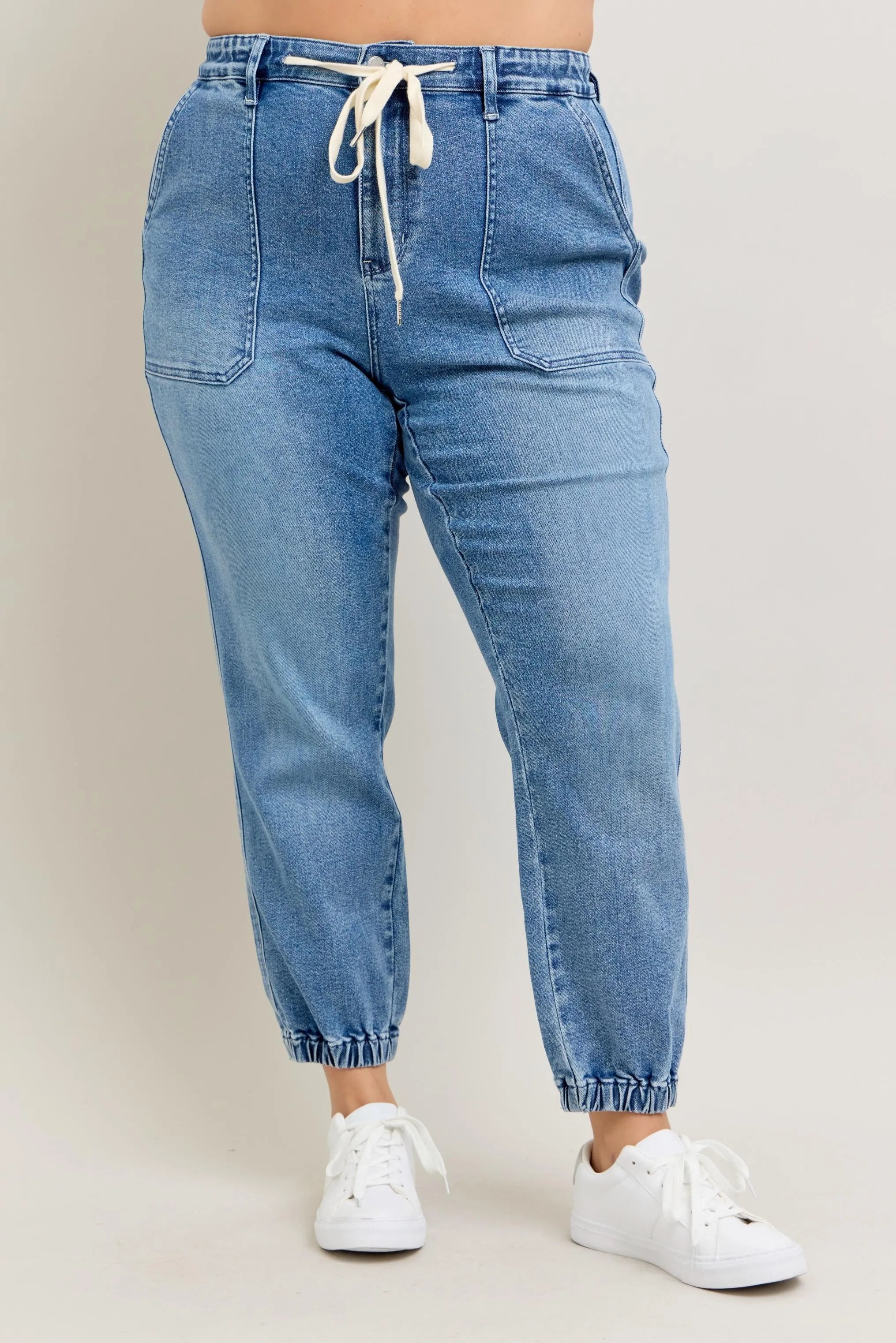 Judy Blue Medium Washed High Waist Denim Jogger