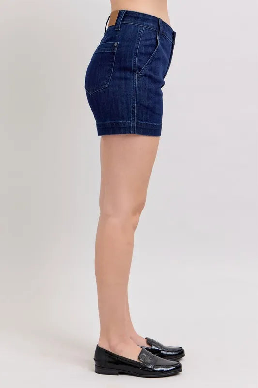 Judy Blue Dark Washed High Waist Denim Shorts