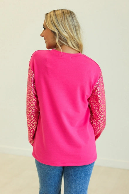 Southern Grace Pink Sequins Santa Sweatshirt Shirts & Tops