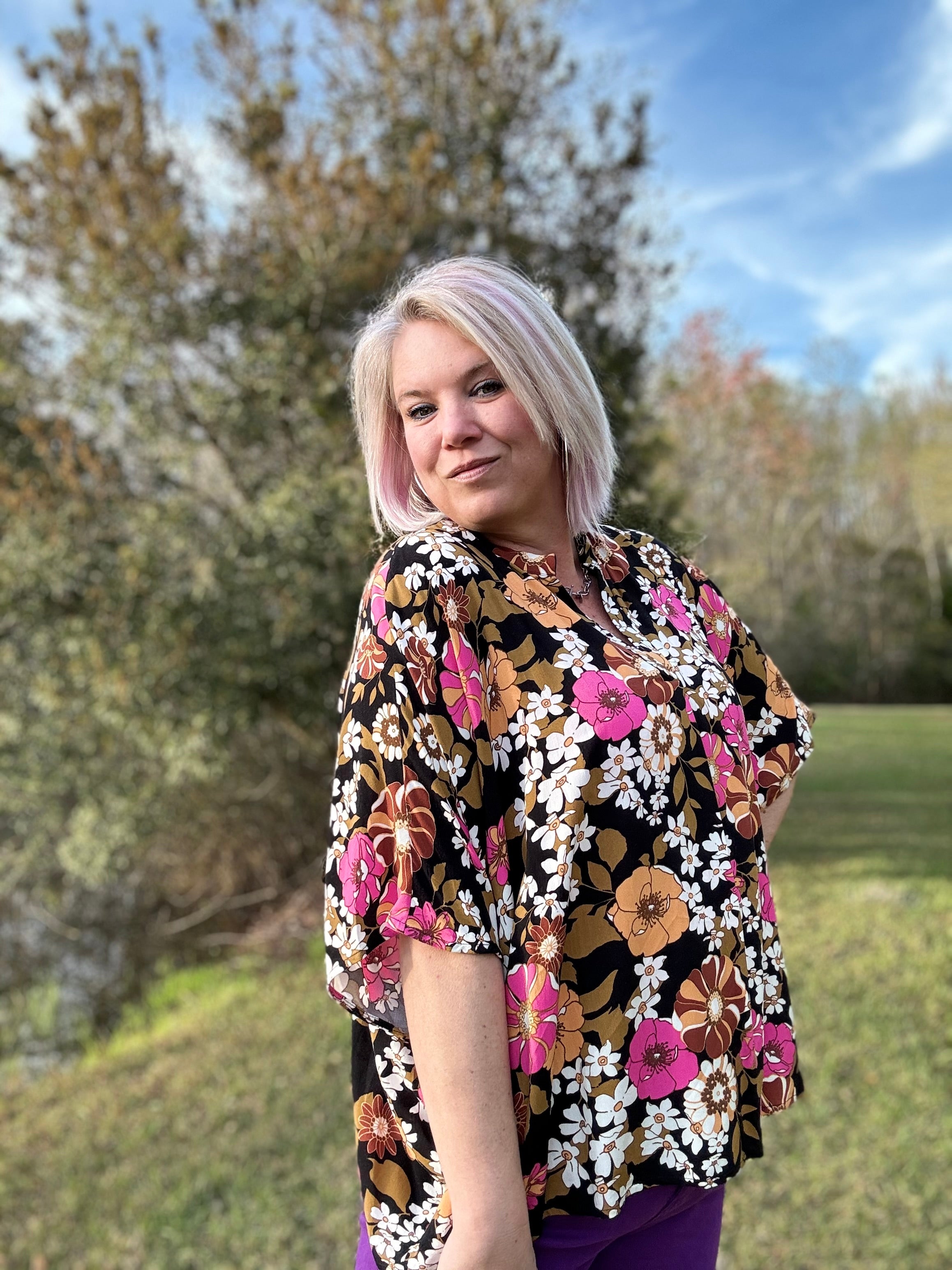 Andree By Unit Take Another Chance Floral Print Top Shirts & Tops