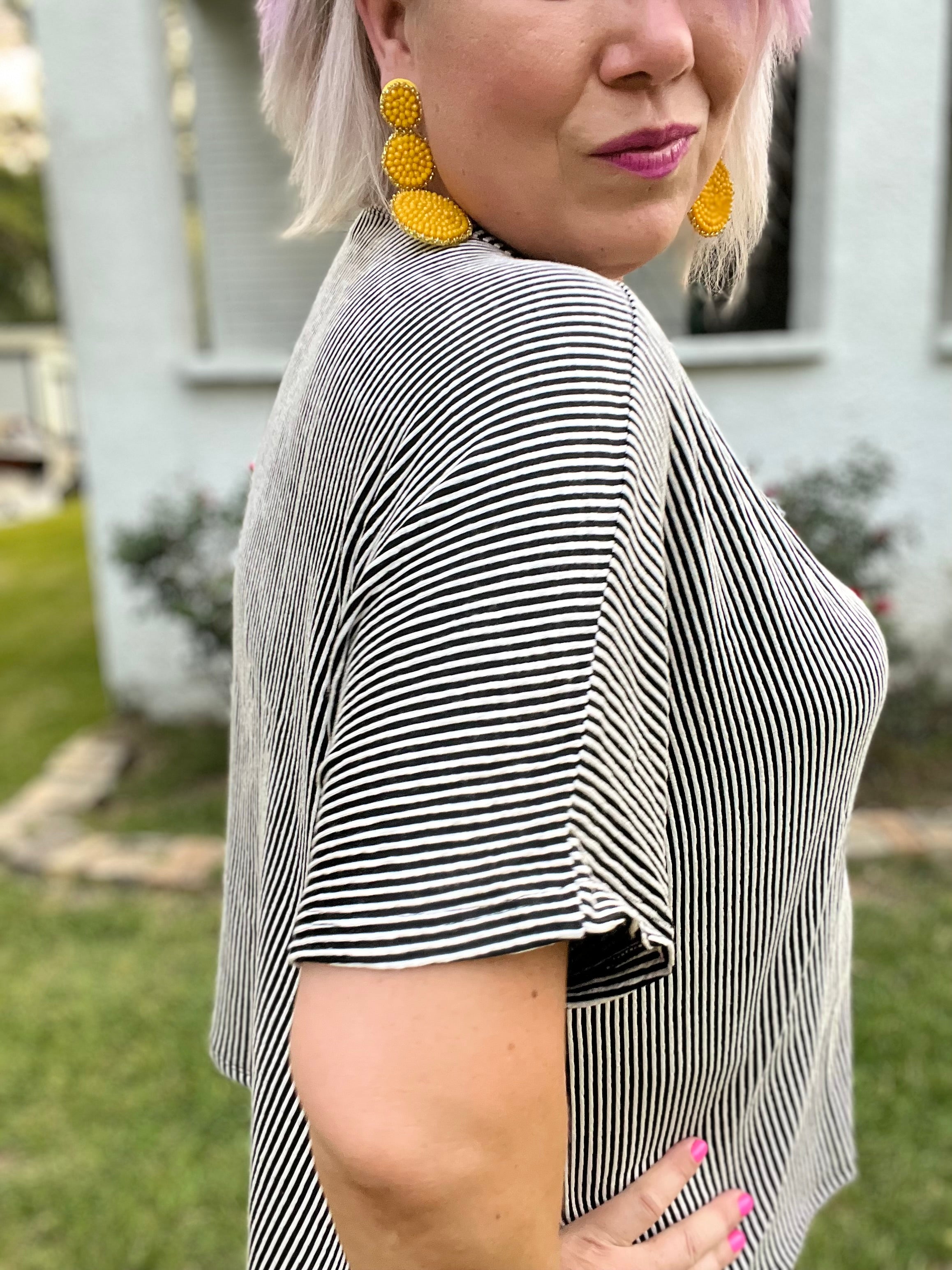 Zenana Black Ribbed Oversized Top