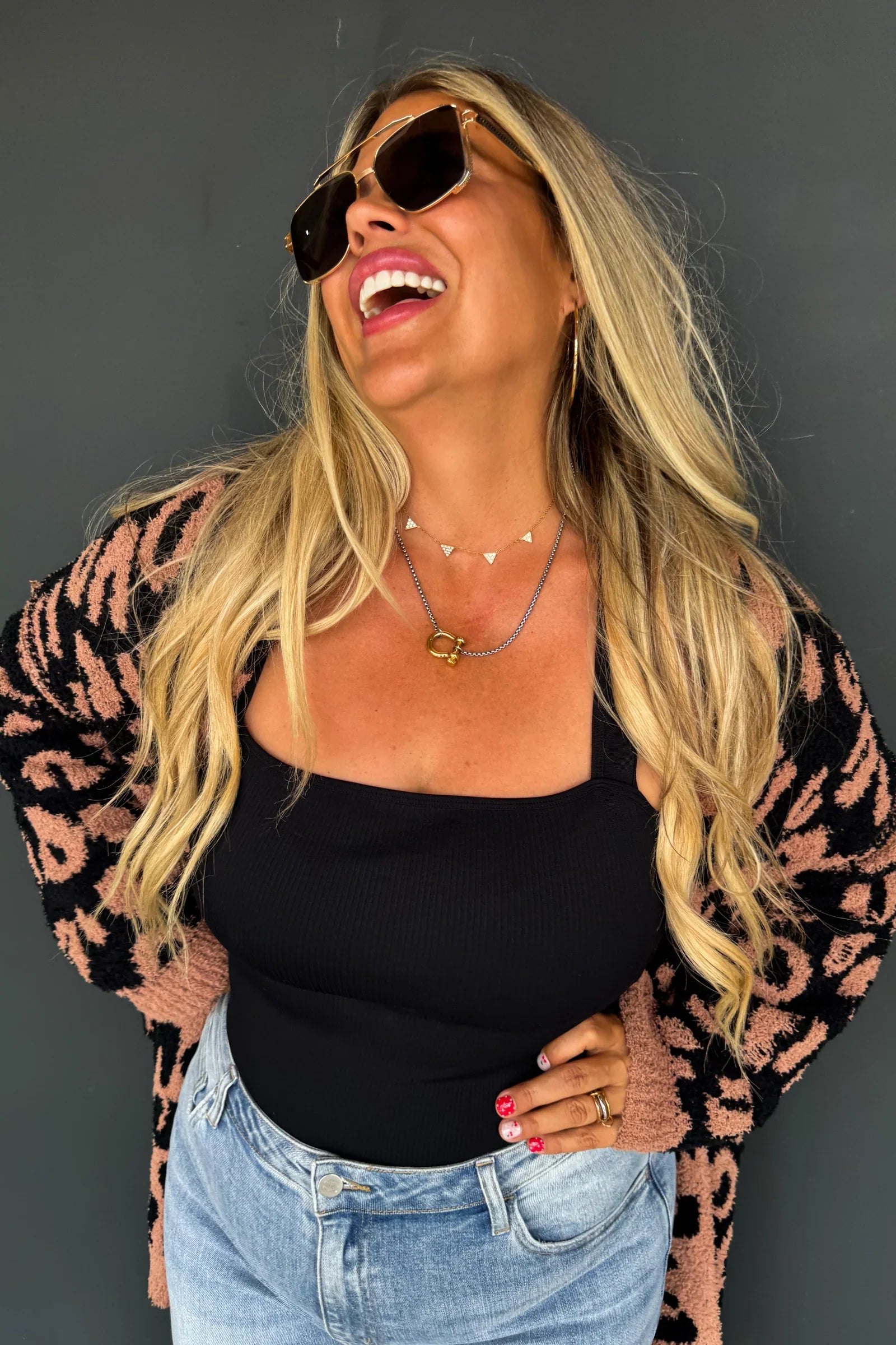 PREORDER: BLAKELEY Cheetah Cloud Cardigan Womens