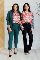 One Eleven North Presupposed Ideas Mixed Print Button Up Blouse Blouses