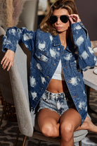 BiBi Washed Tie Dye Denim Jacket