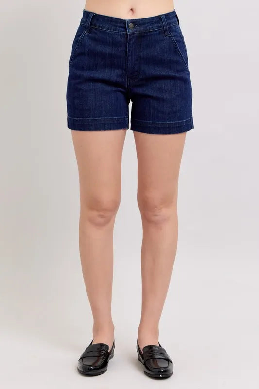 Judy Blue Dark Washed High Waist Denim Shorts DK