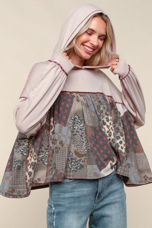 Haptics Animal Patchwork Hoodie