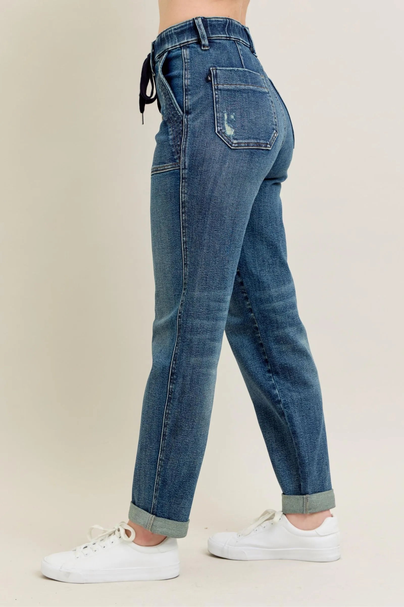 Judy Blue High Waisted Vintage Wash Joggers w/ Drawstring