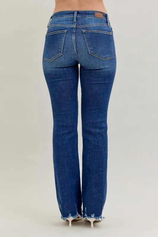 Judy Blue Mid-rise Non-distressed Hem Bootcut Jeans