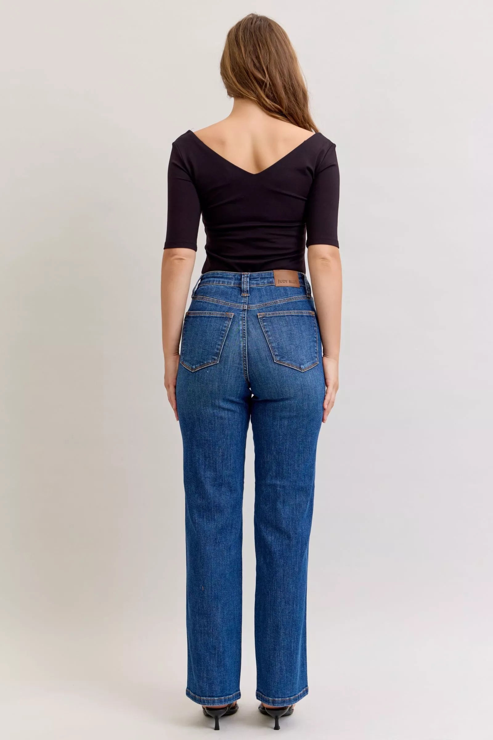 Judy Blue Medium Wash High Waist Tummy Control Straight Jeans