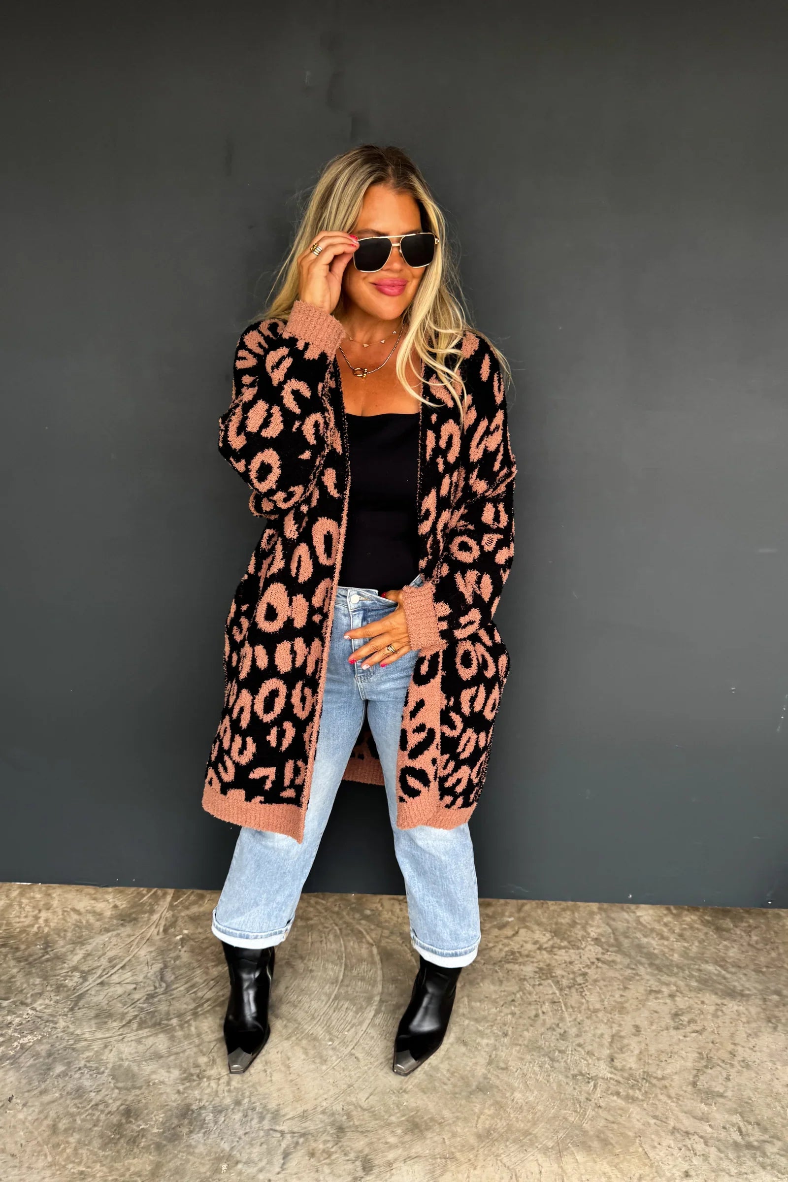 PREORDER: BLAKELEY Cheetah Cloud Cardigan Womens