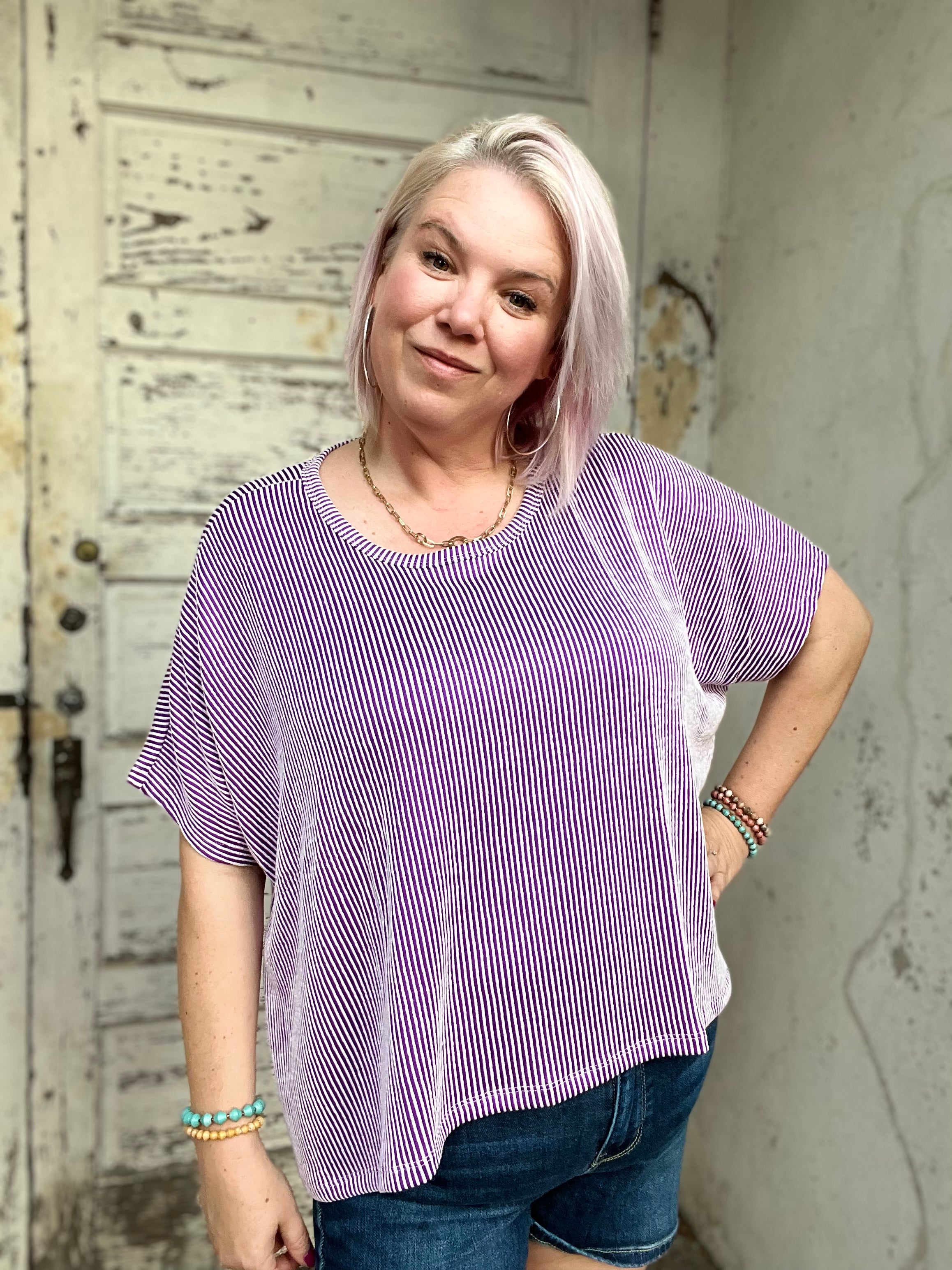 Zenana Ribbed Oversized Top