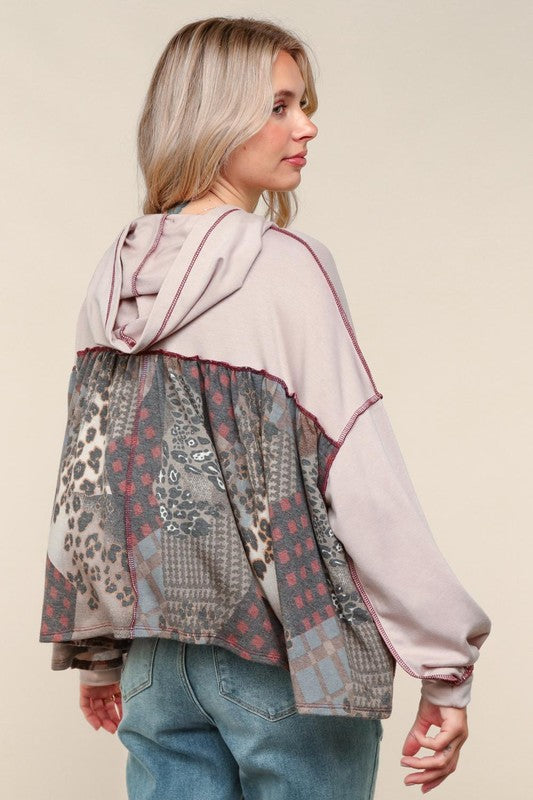 Haptics Animal Patchwork Hoodie