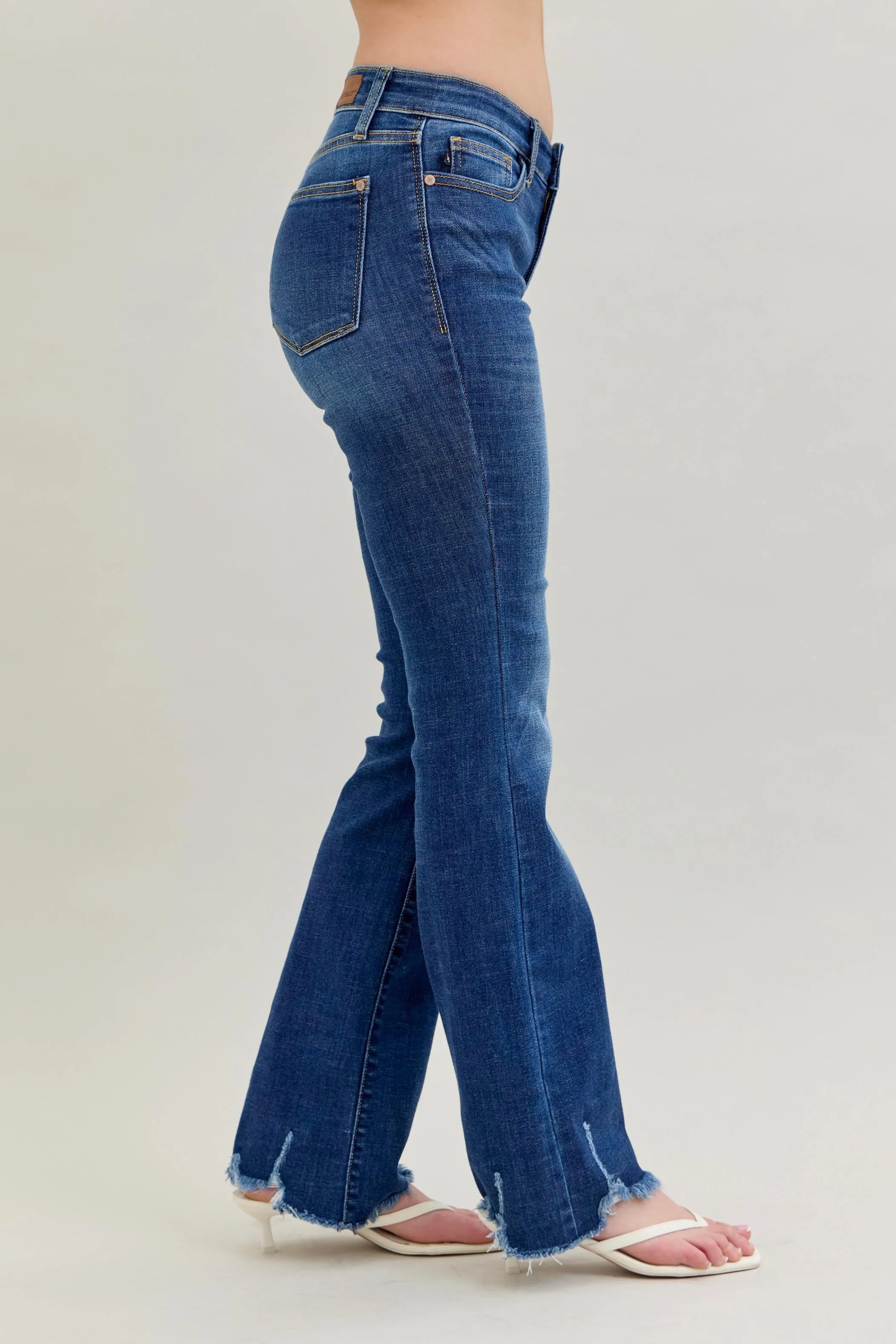 Judy Blue Mid-rise Non-distressed Hem Bootcut Jeans