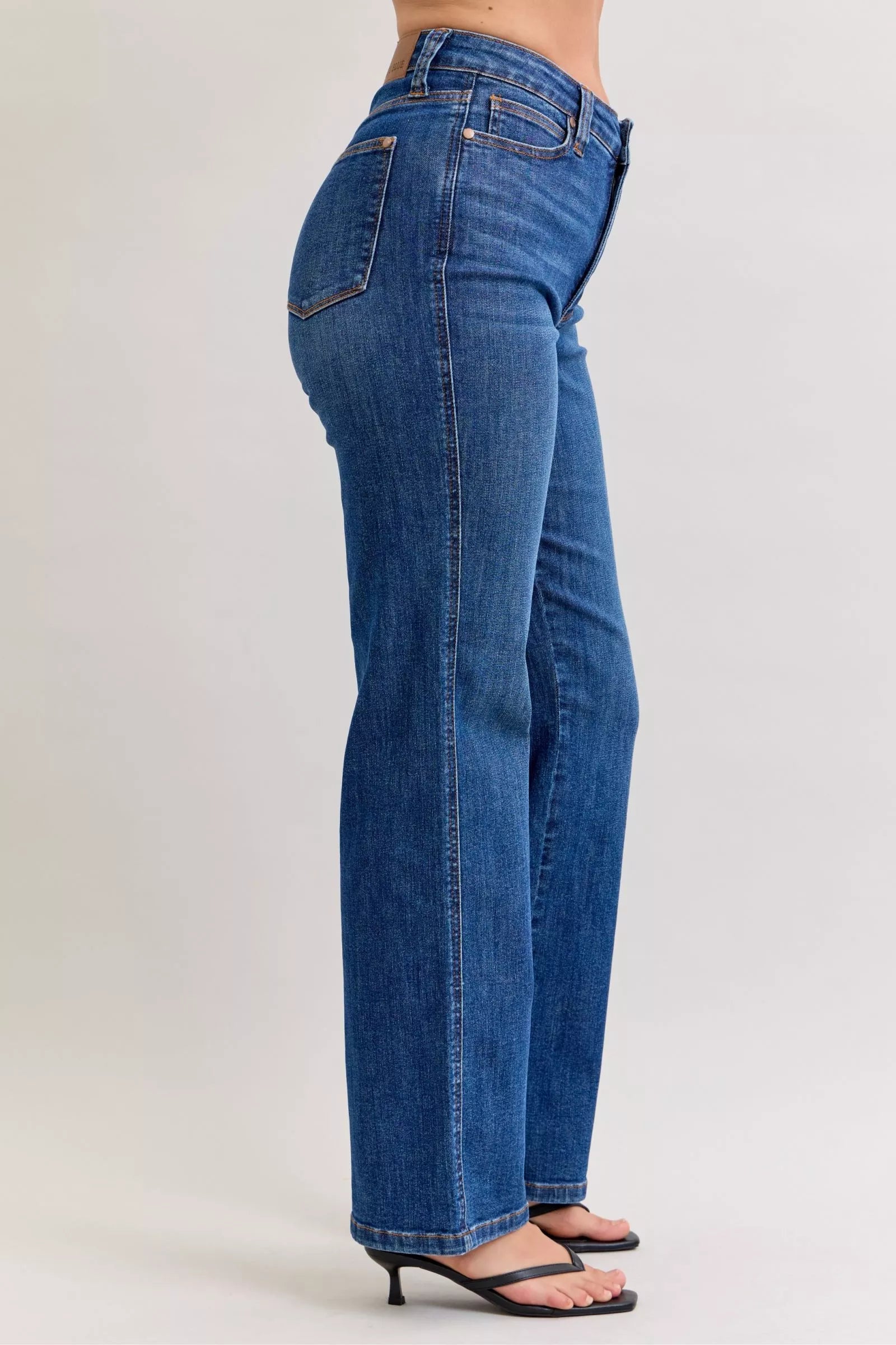 Judy Blue Medium Wash High Waist Tummy Control Straight Jeans