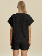 Double Take Textured T-Shirt and Shorts Set Outfits