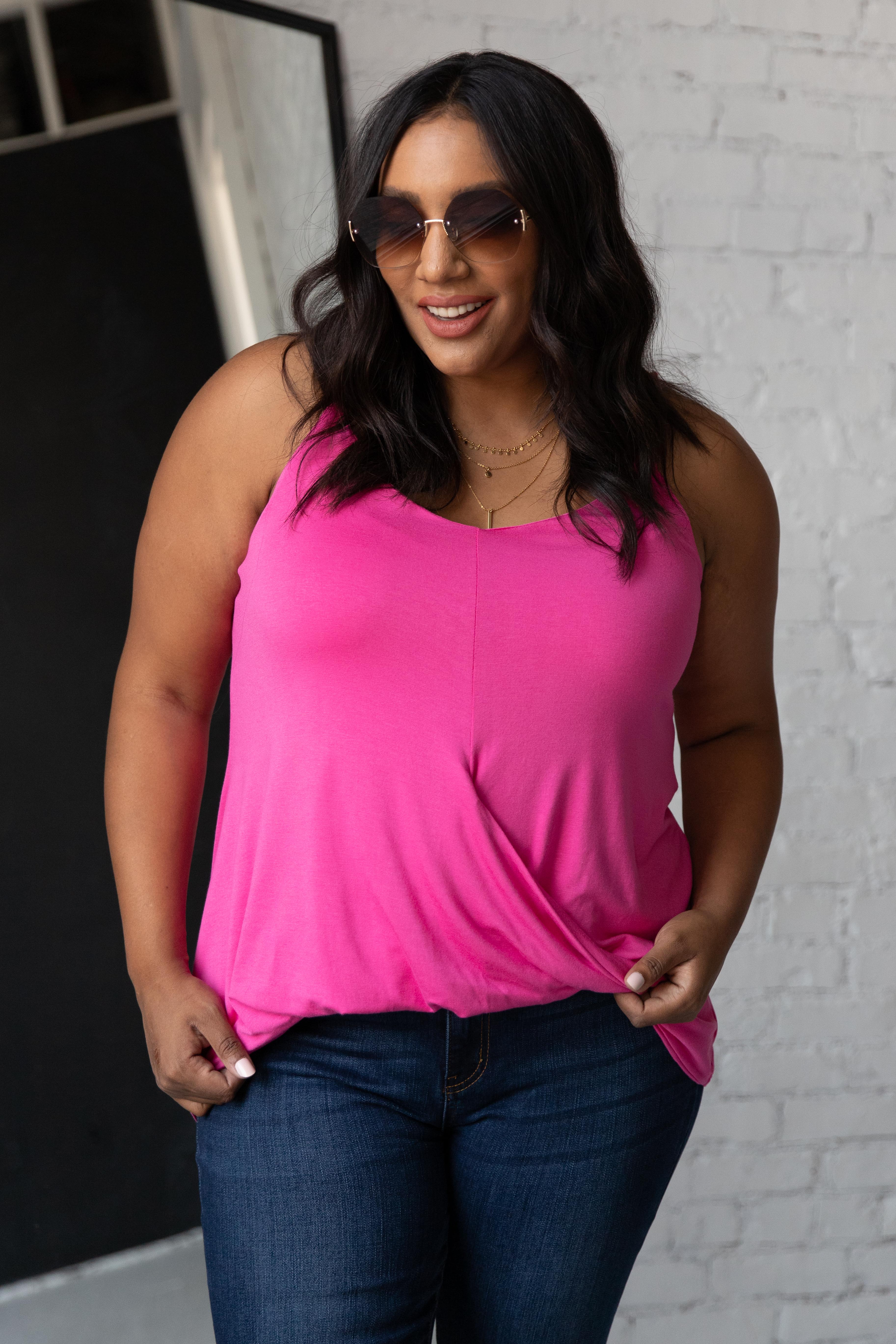 White Birch Think Pink Tank Womens