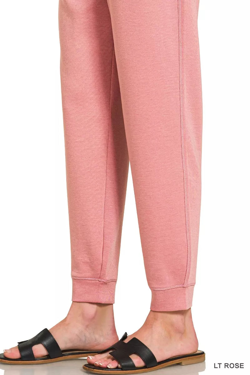 Zenana Drawstring Scuba Joggers with Pockets