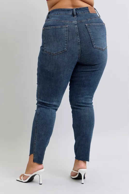 Judy Blue High Waist Tummy Control Step Hem Skinny Jeans