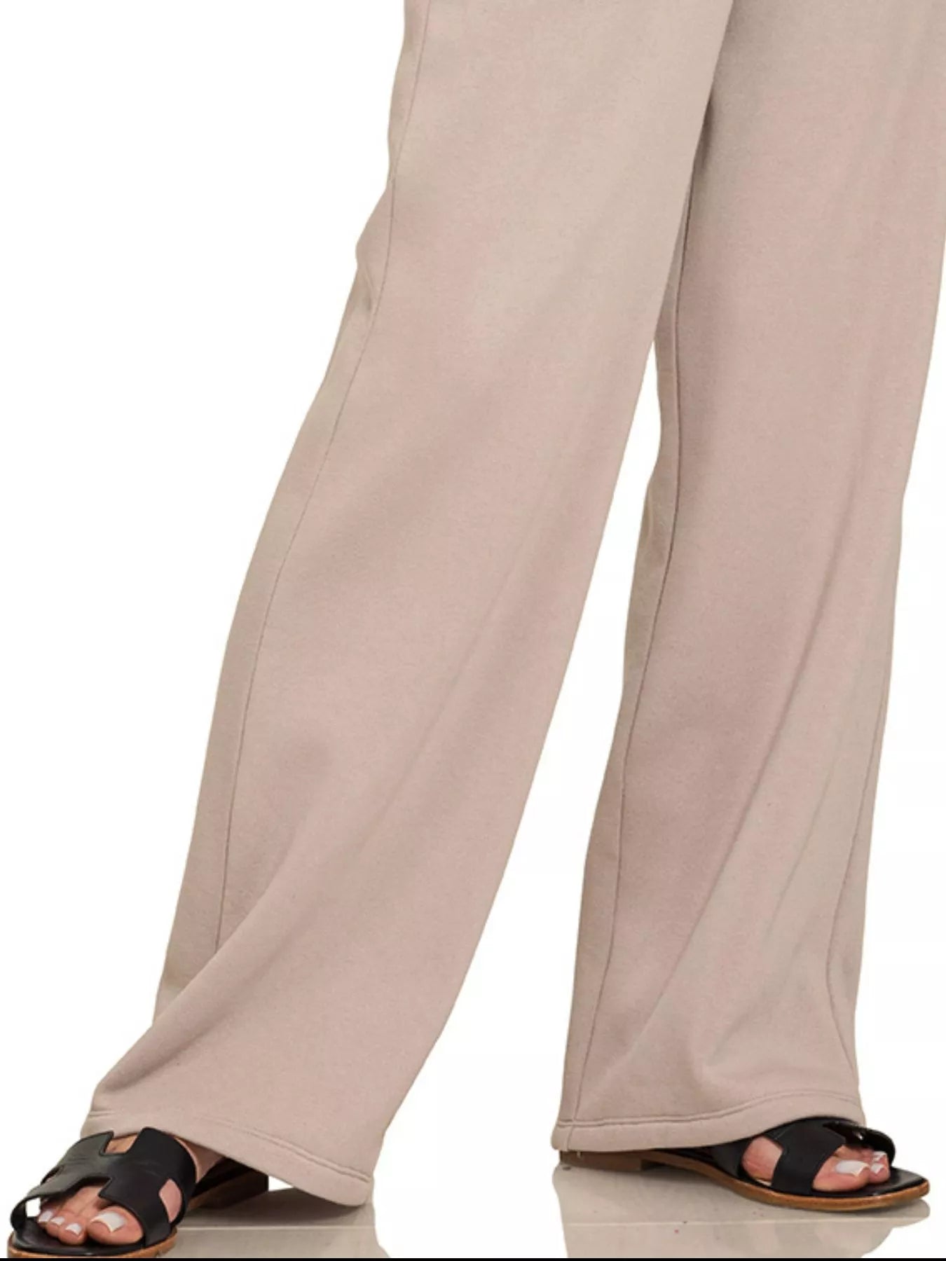Zenana Ash Mocha Fleece Sweatpant with Pockets