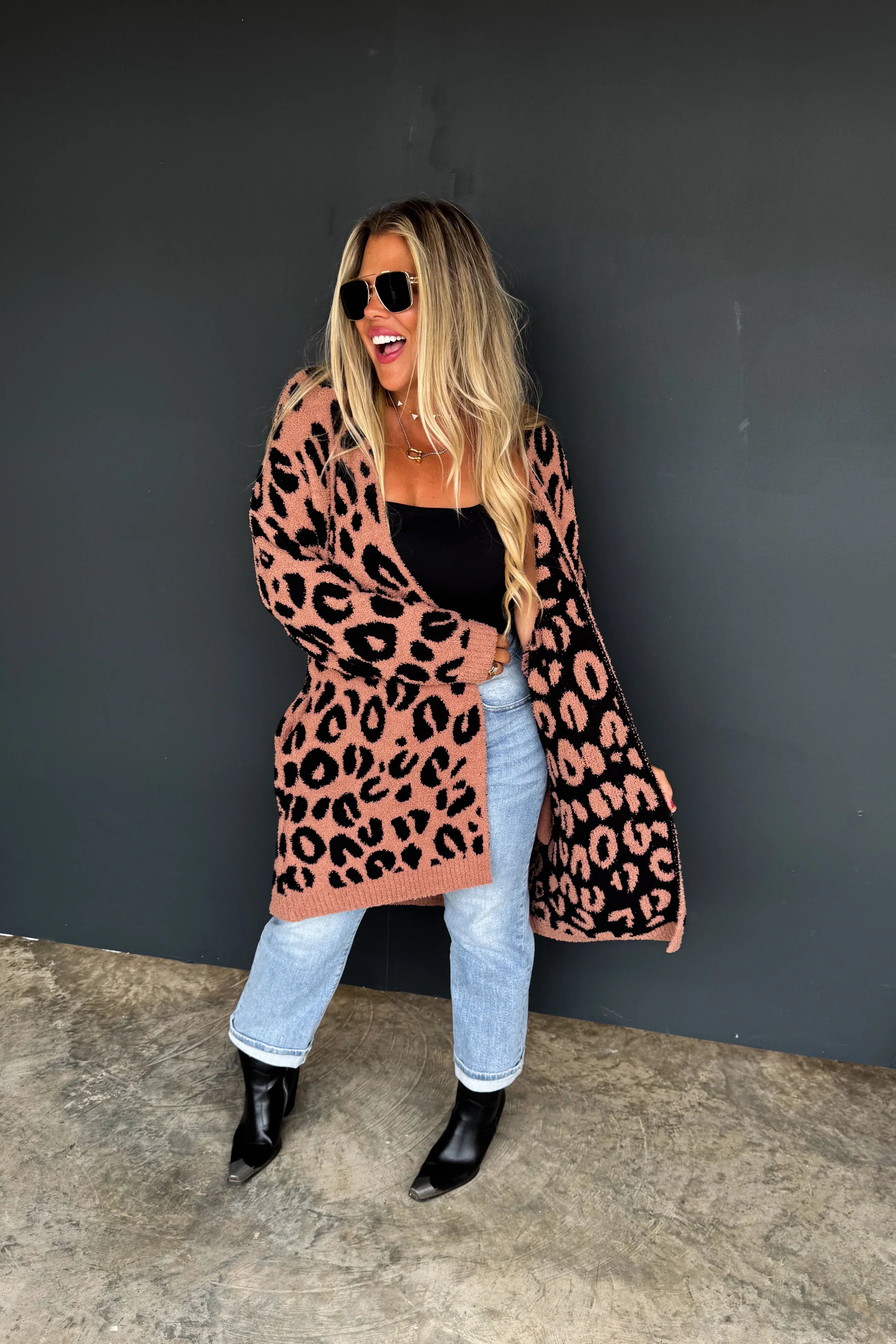 PREORDER: BLAKELEY Cheetah Cloud Cardigan Womens