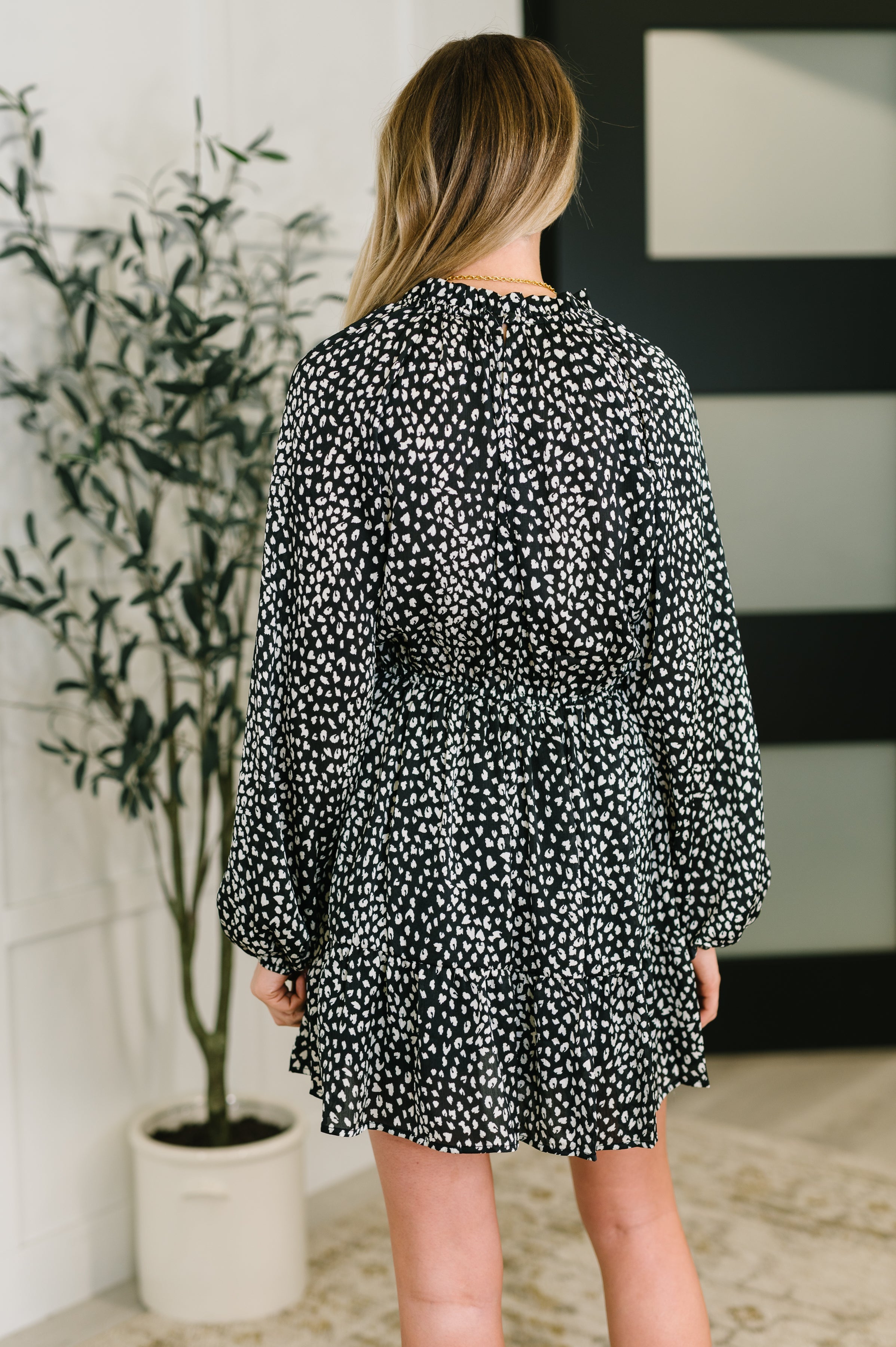 Oddi A Cheeky Little Time Tiered Dress in Black Womens