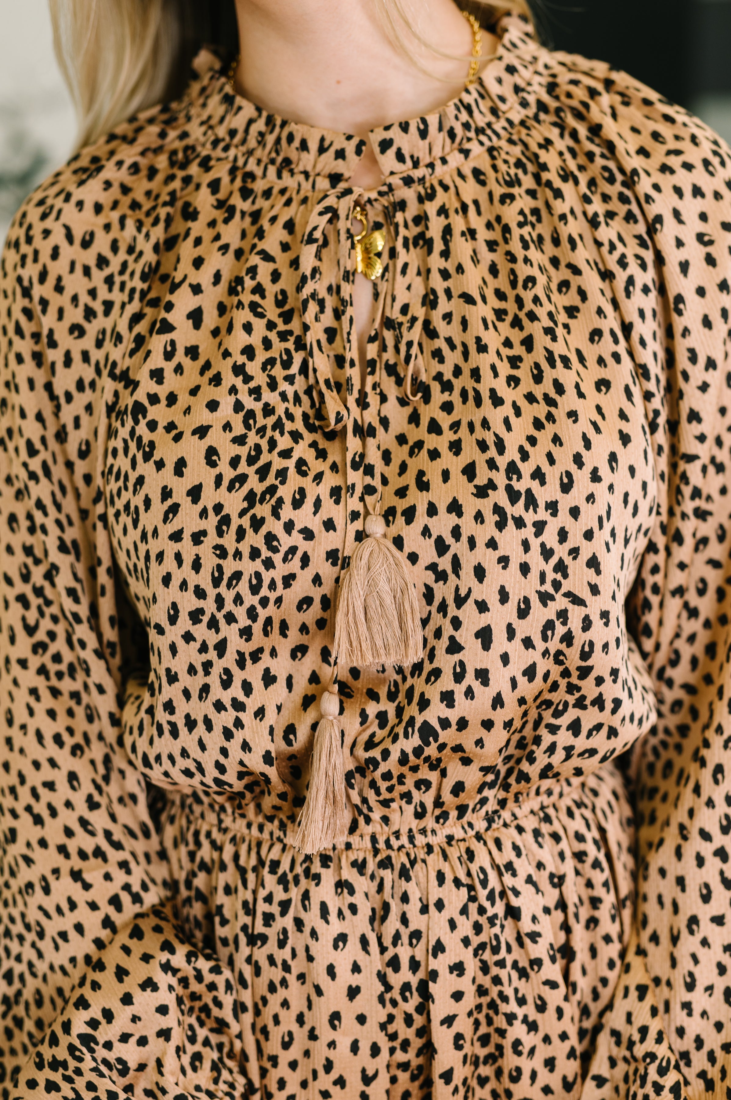 Oddi A Cheeky Little Time Tiered Dress in Pecan Brown Womens