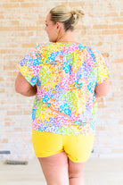 Emily Wonder A Little Wild V-Neck Top in Multi Shirts & Tops