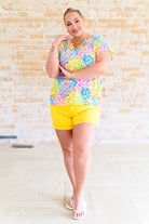 Emily Wonder A Little Wild V-Neck Top in Multi Shirts & Tops