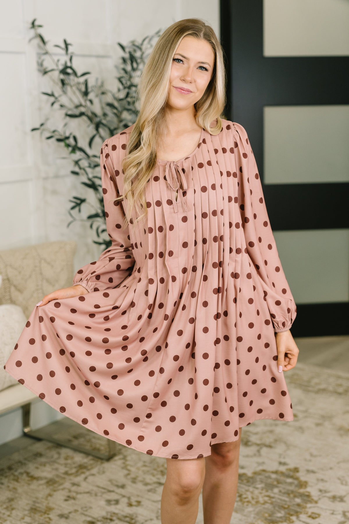 Haptics All My Lovin' Pleated Detail Dress Womens