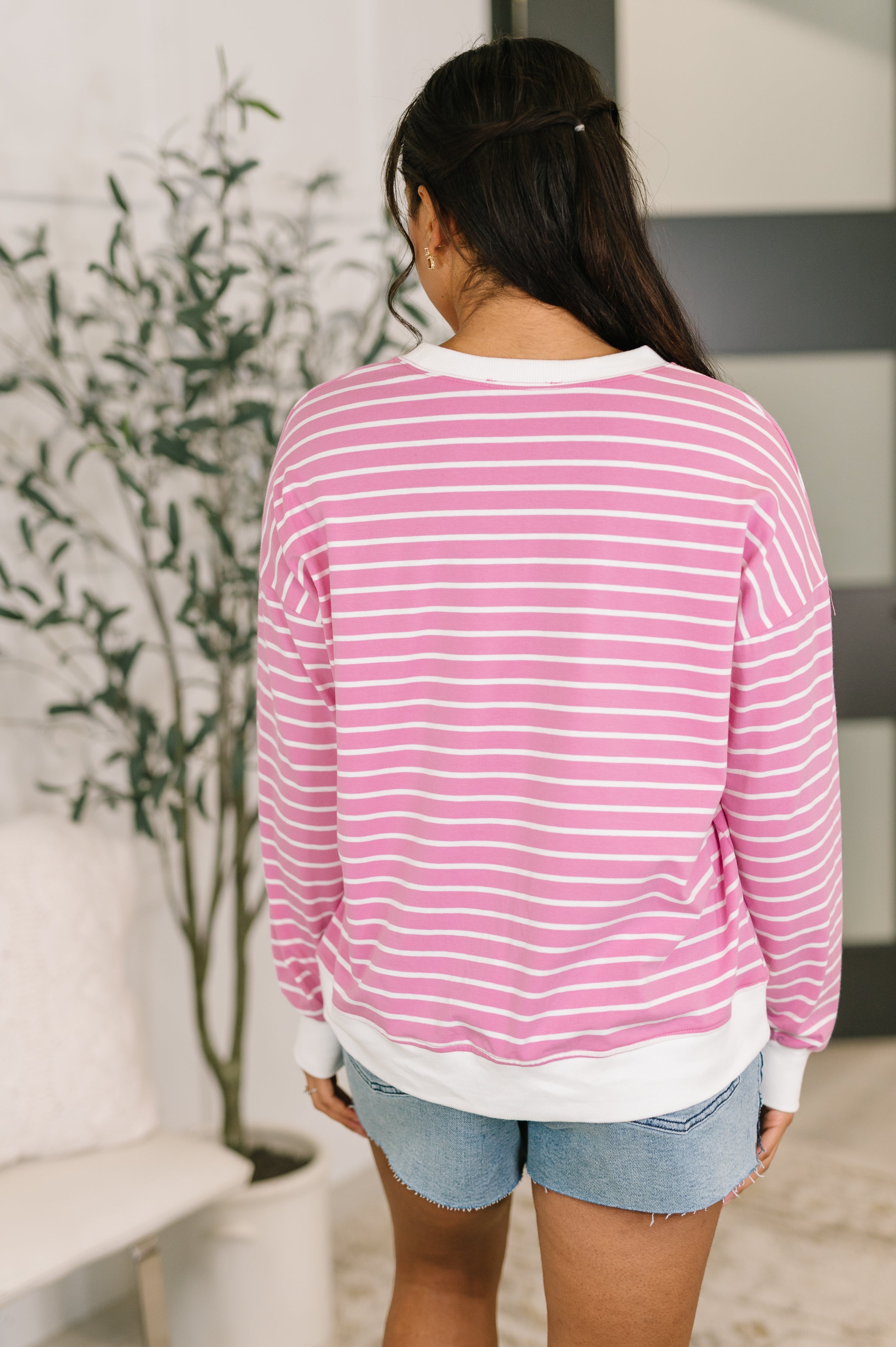 Zenana Almost Therapeutic Drop Shoulder Pullover in Candy Pink Womens