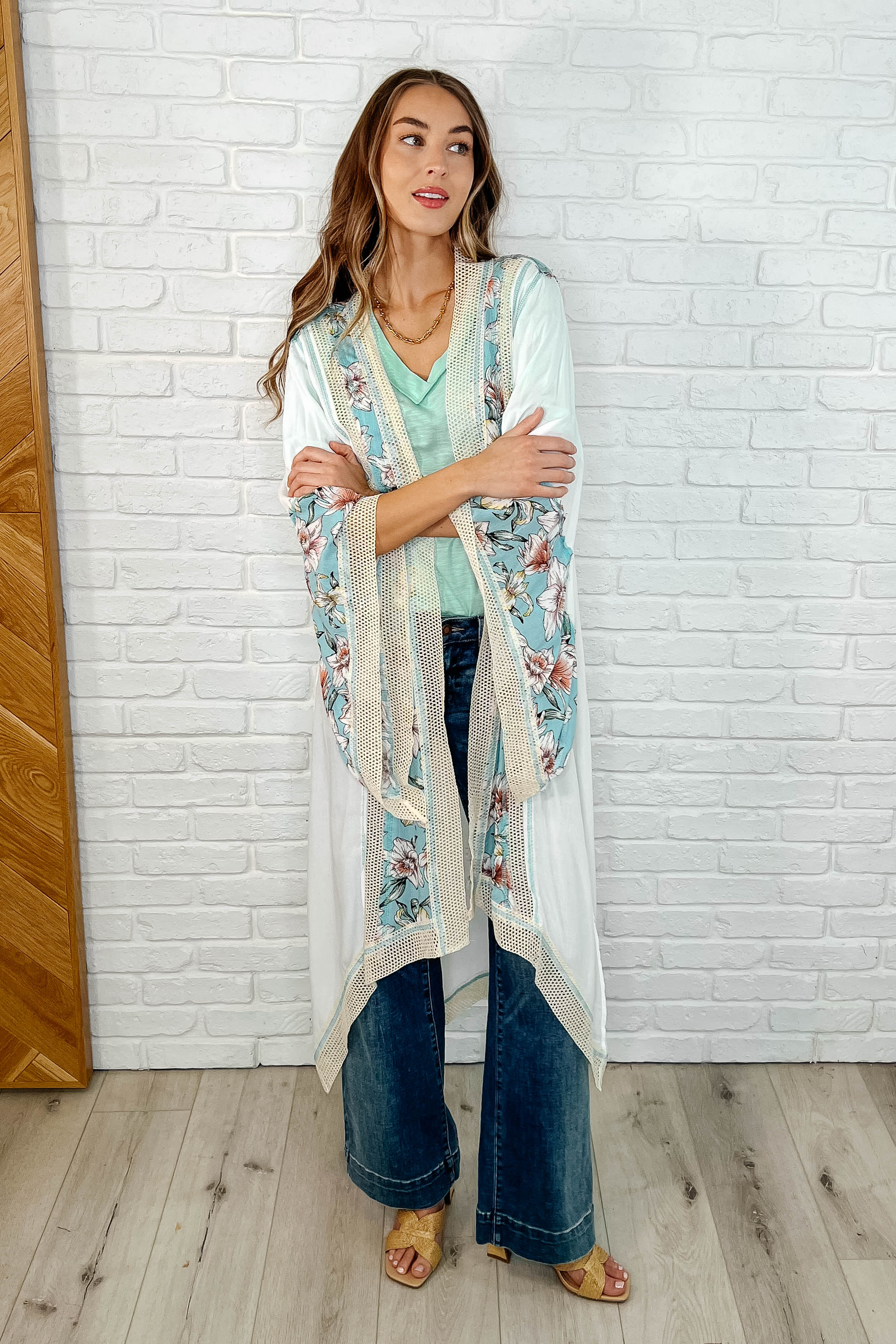 POL Always Flowing Open Front High Low Cardigan Womens
