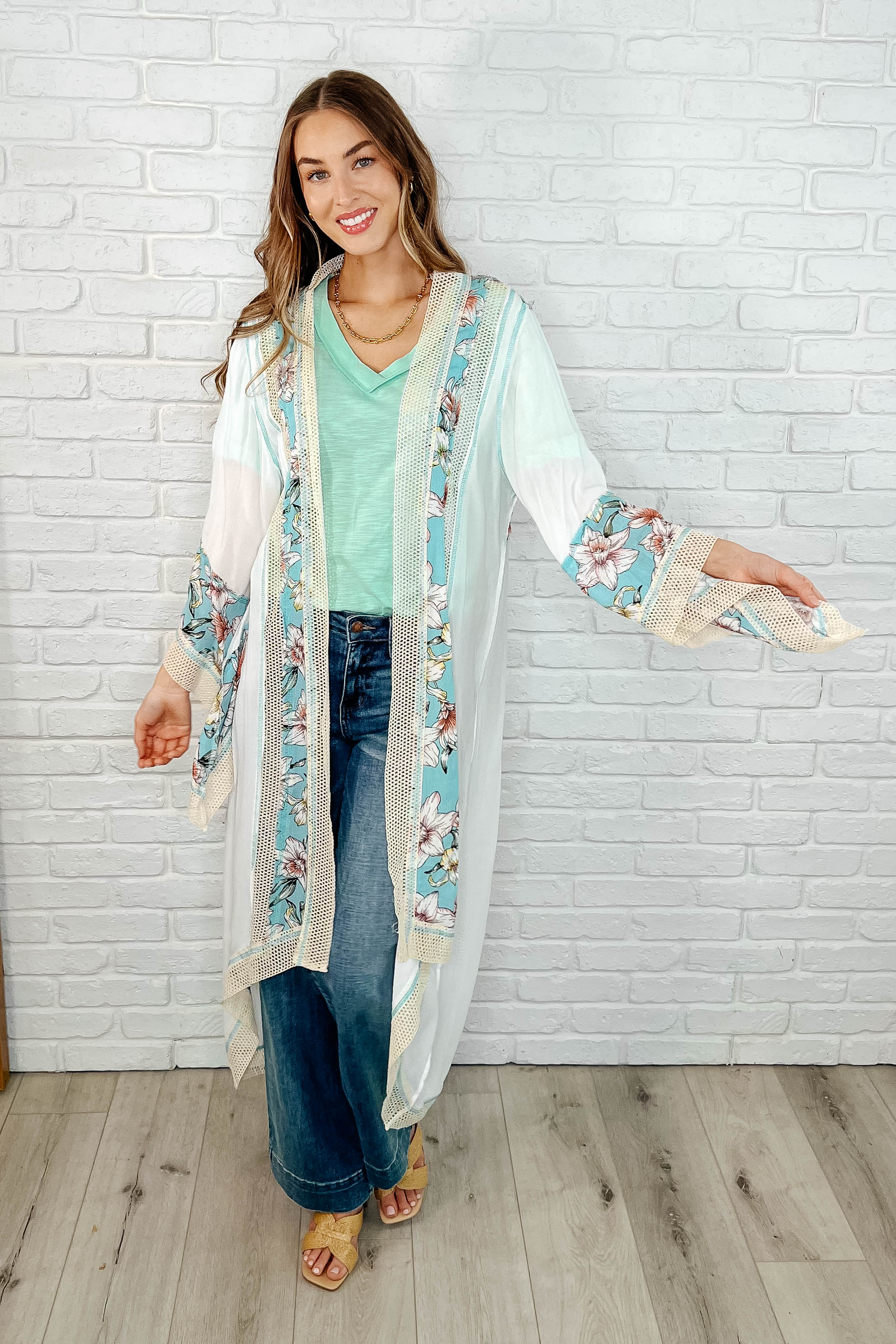 POL Always Flowing Open Front High Low Cardigan Womens