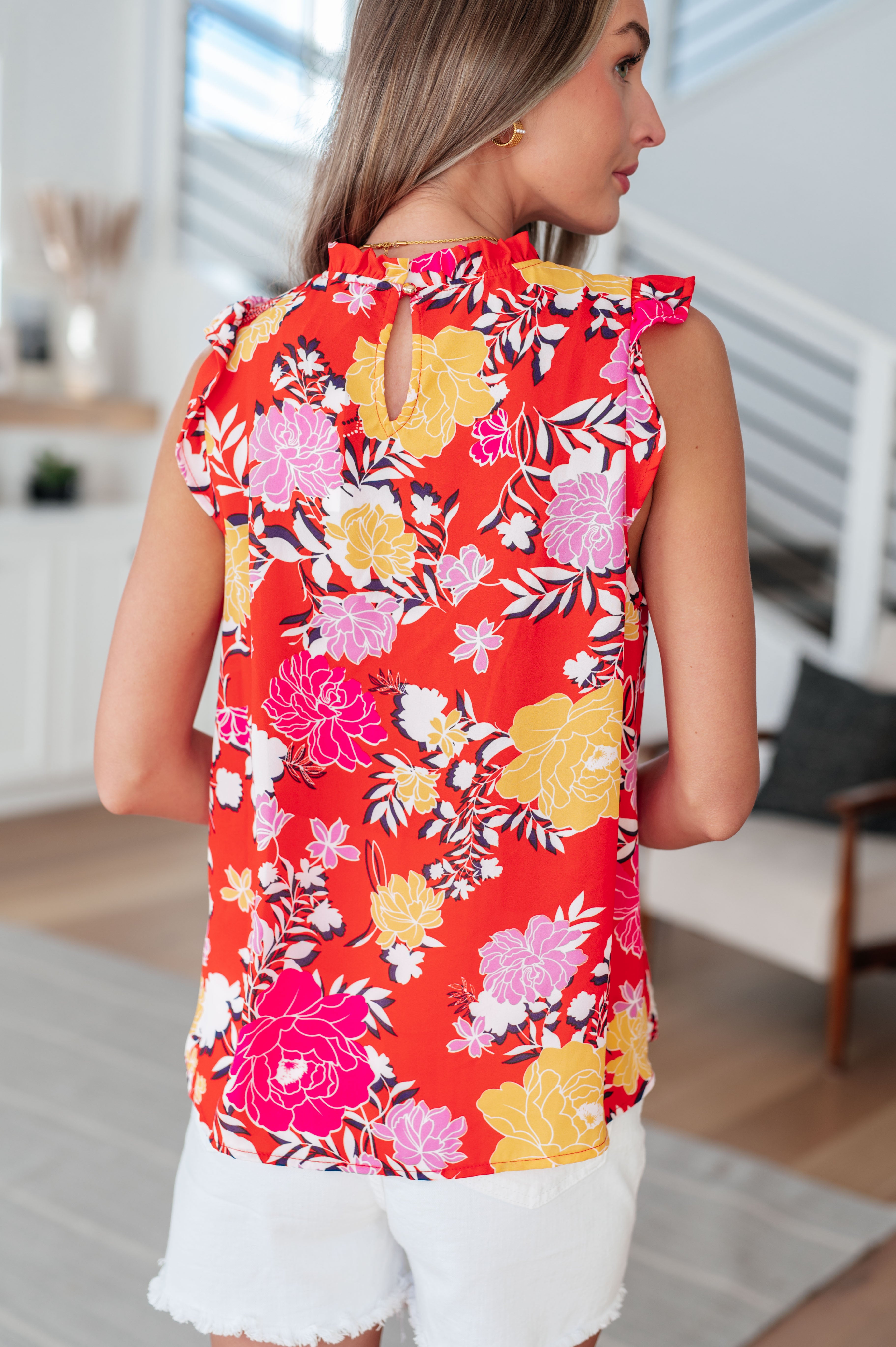Among The Flowers Floral Top Tops