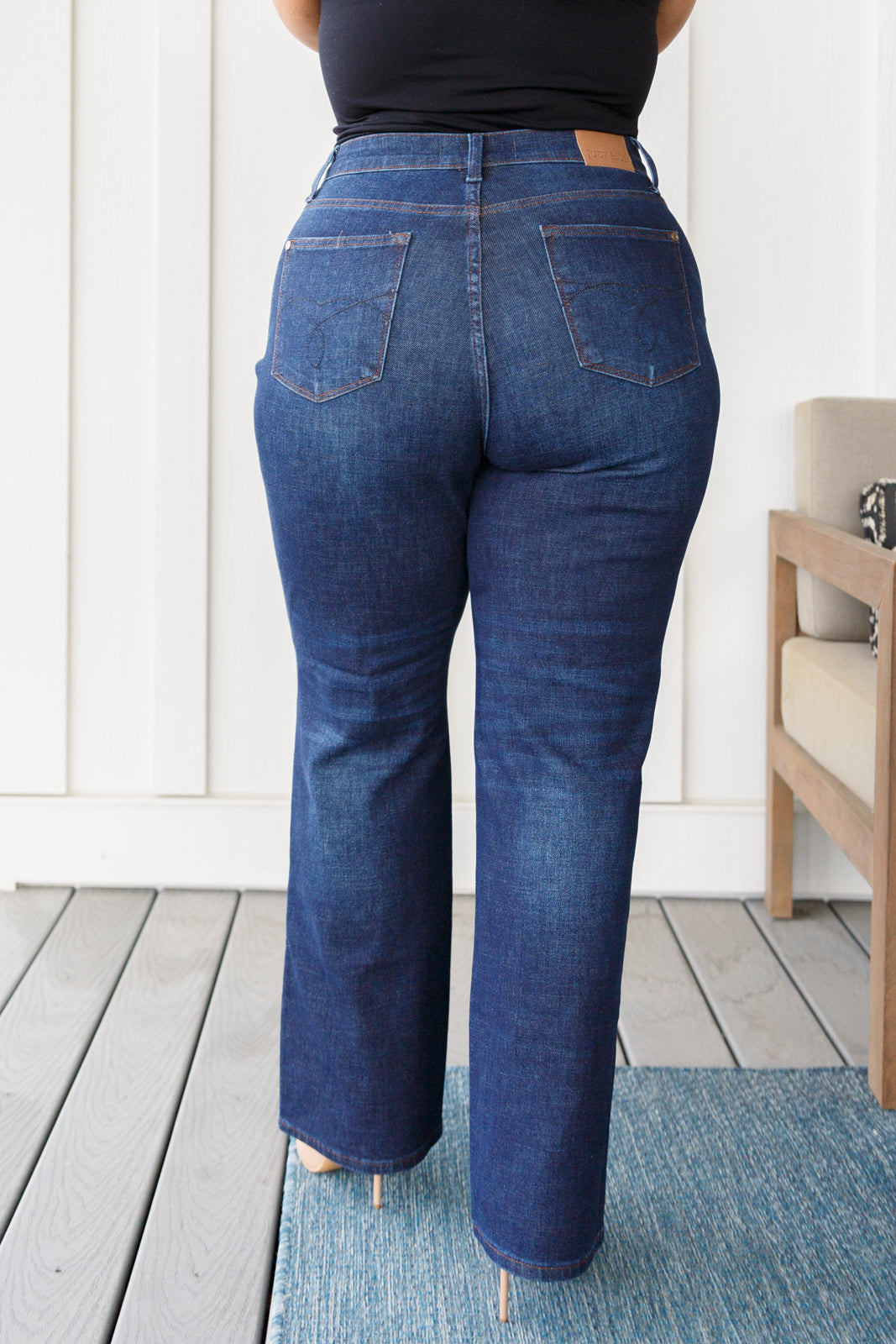 Judy Blue Arlo High Rise Button-Fly Straight Jeans Jeans