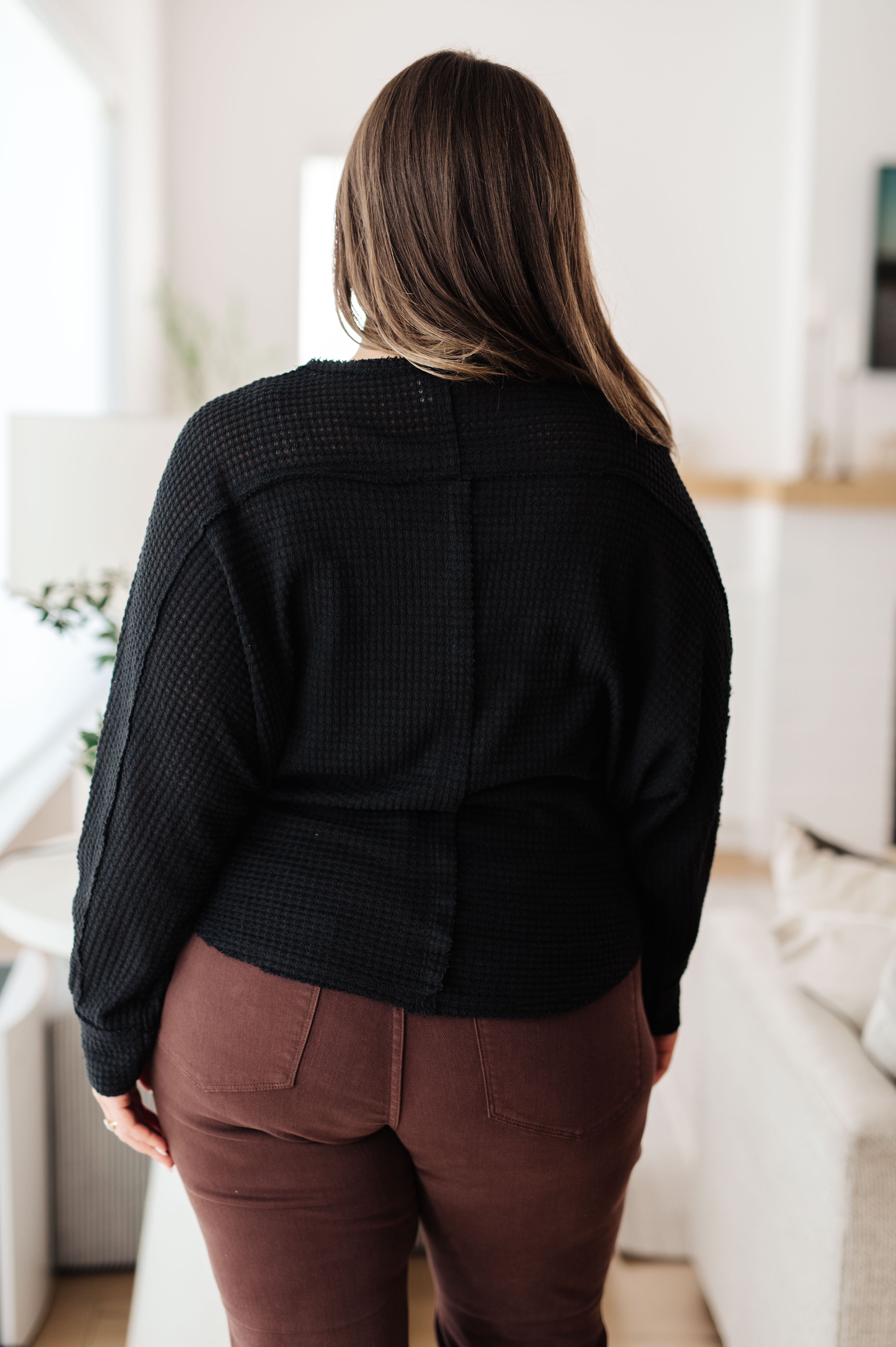 Sew in Love Better Than Best Henley Top in Black Tops