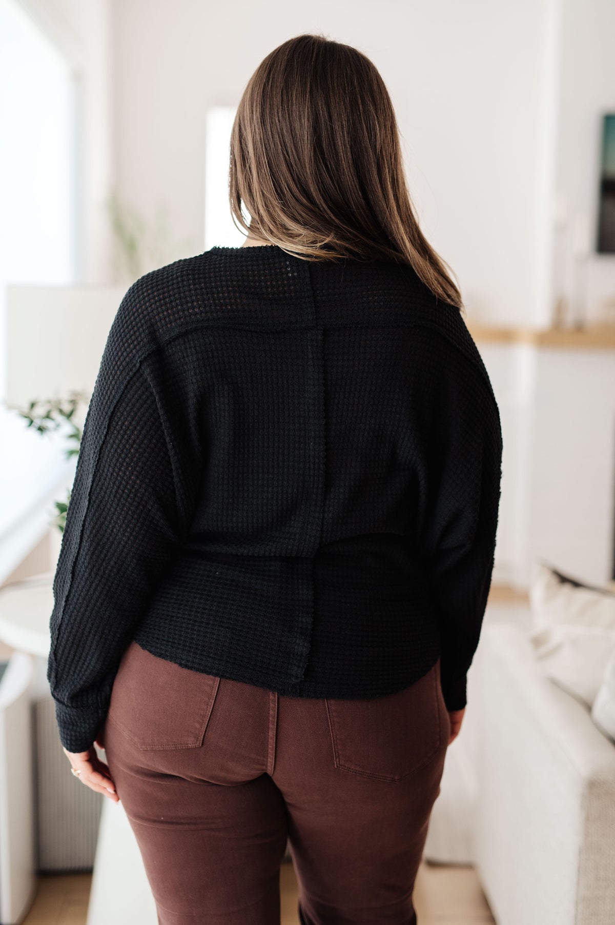 Sew in Love Better Than Best Henley Waffle Knit Top Tops