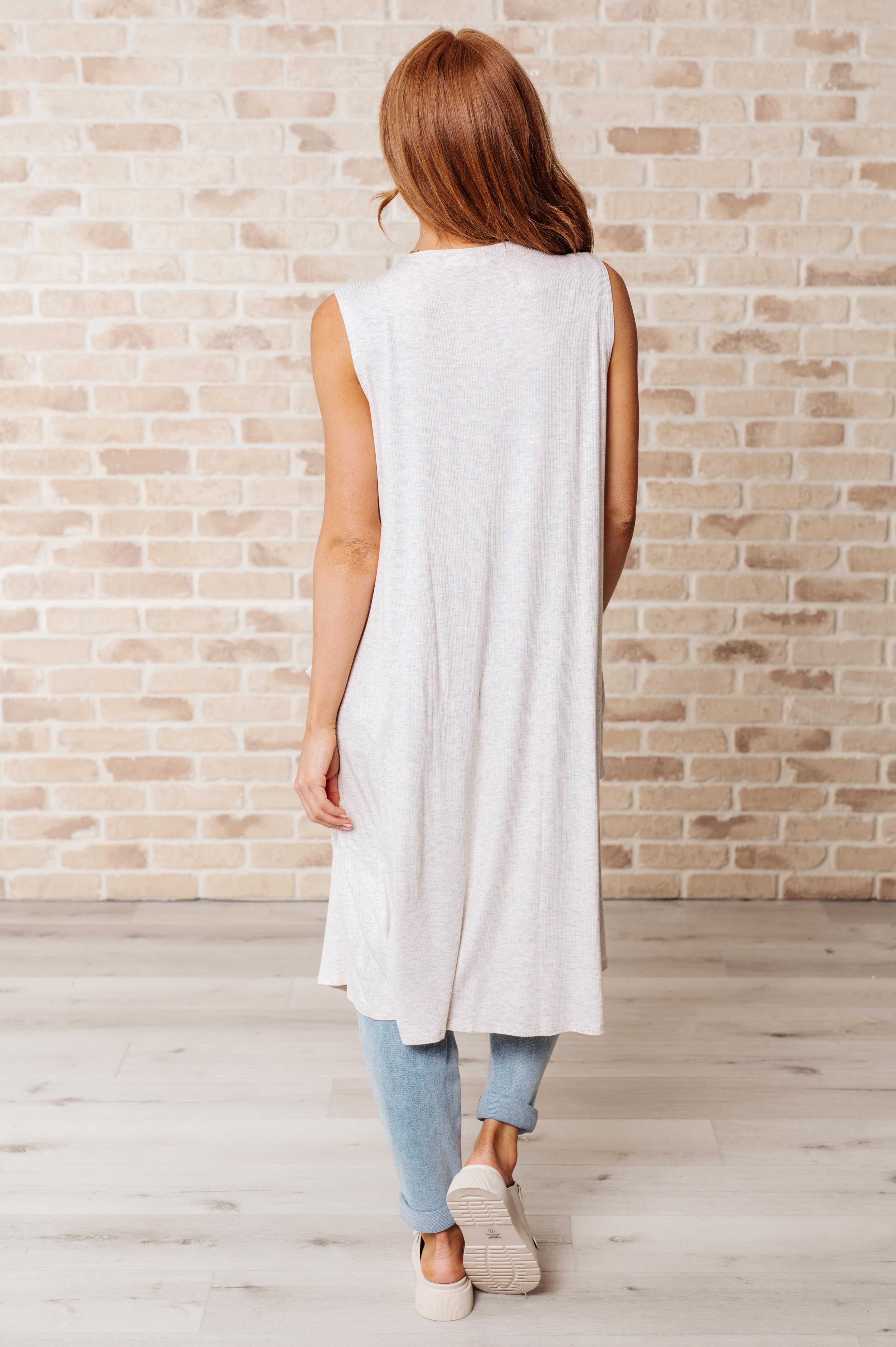 A.gain Breezy Boho Sleeveless Cardigan Layers
