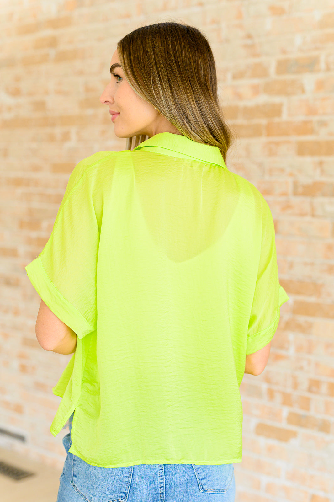 Jodifl Bright Idea Button Down in Citrus Tops