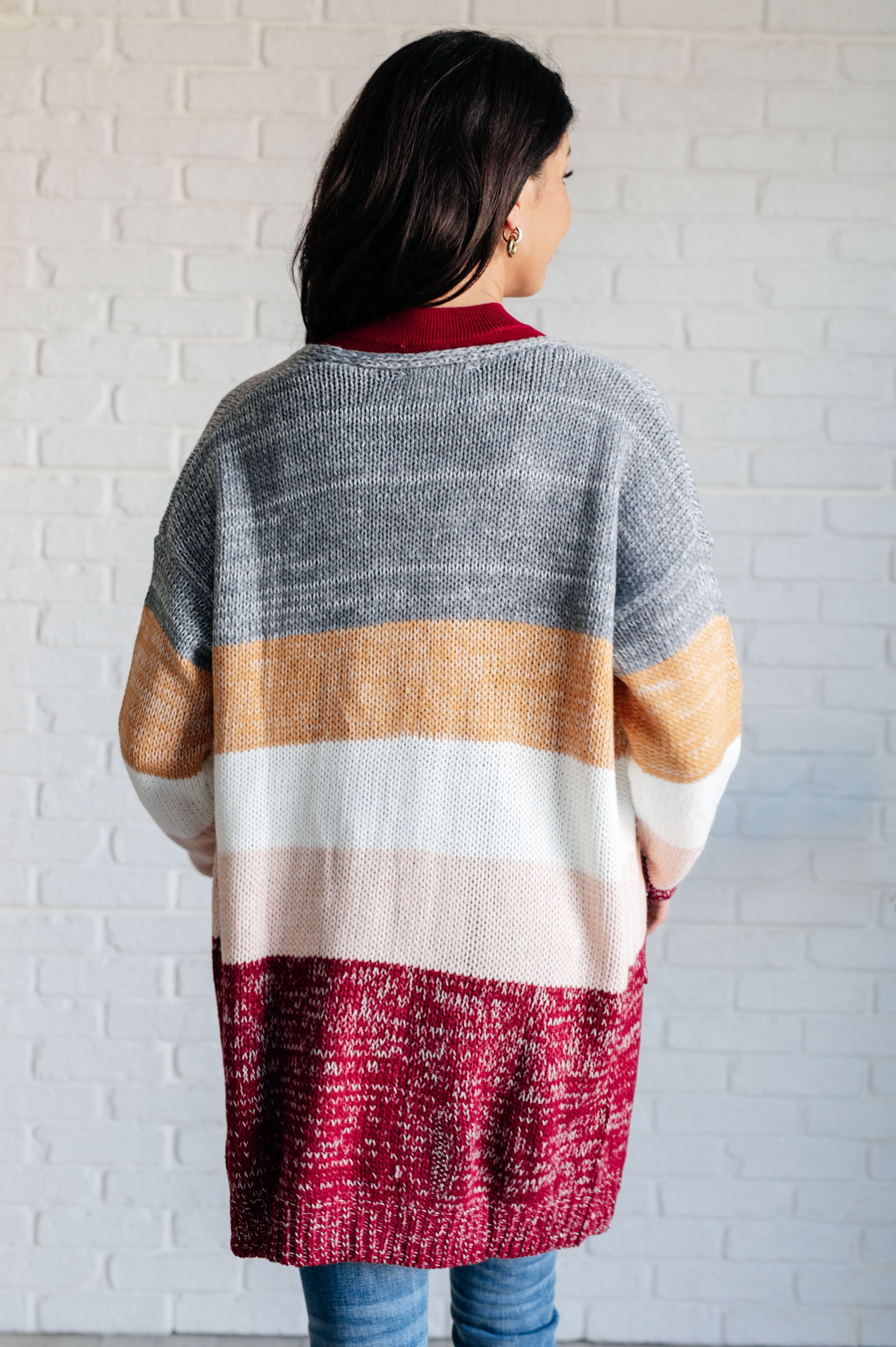 Haptics Bring the Warmth Color Block Cardigan Cardigan