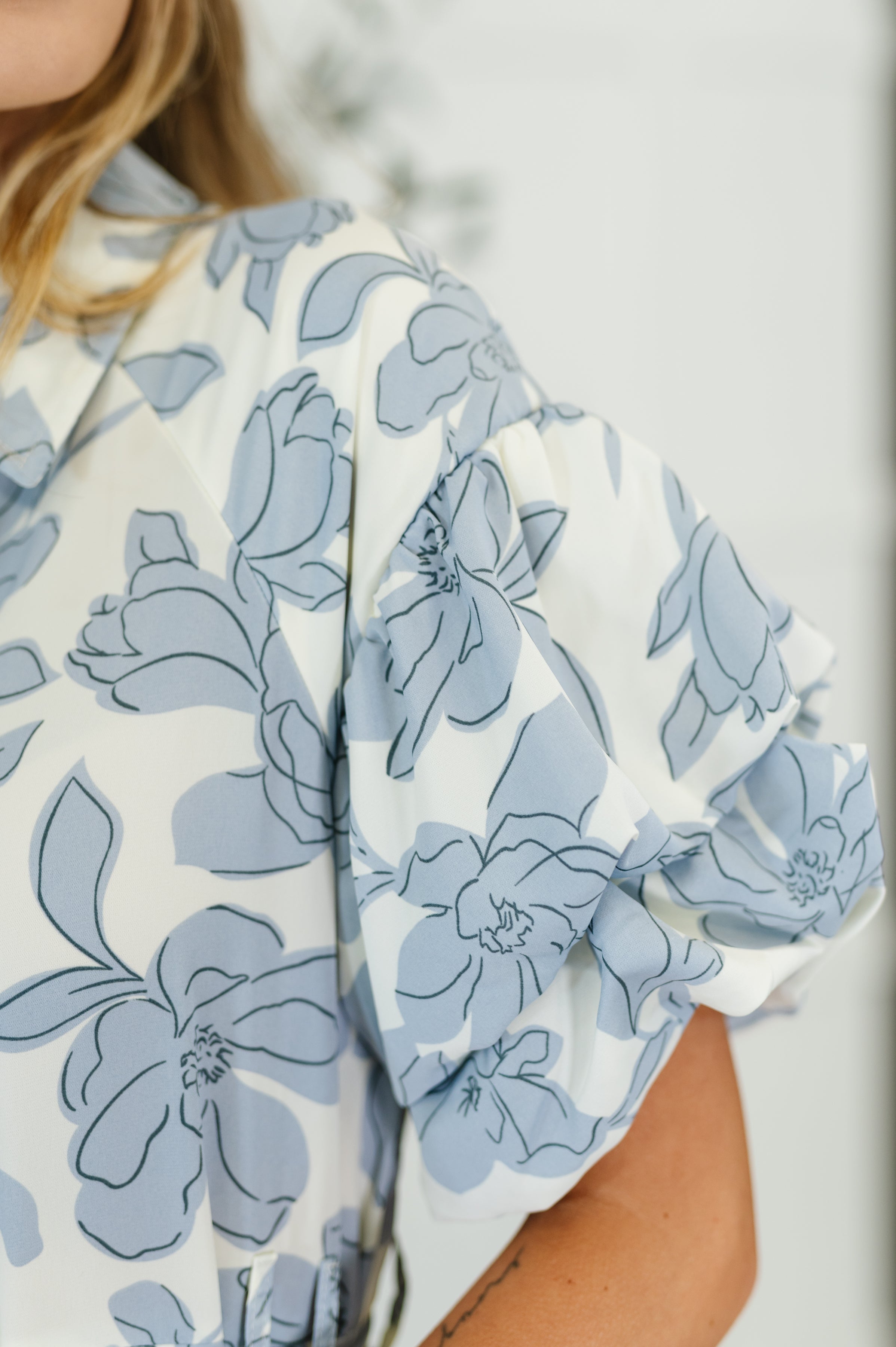 Polagram Budding Romance Collared Button-Down Dress Womens