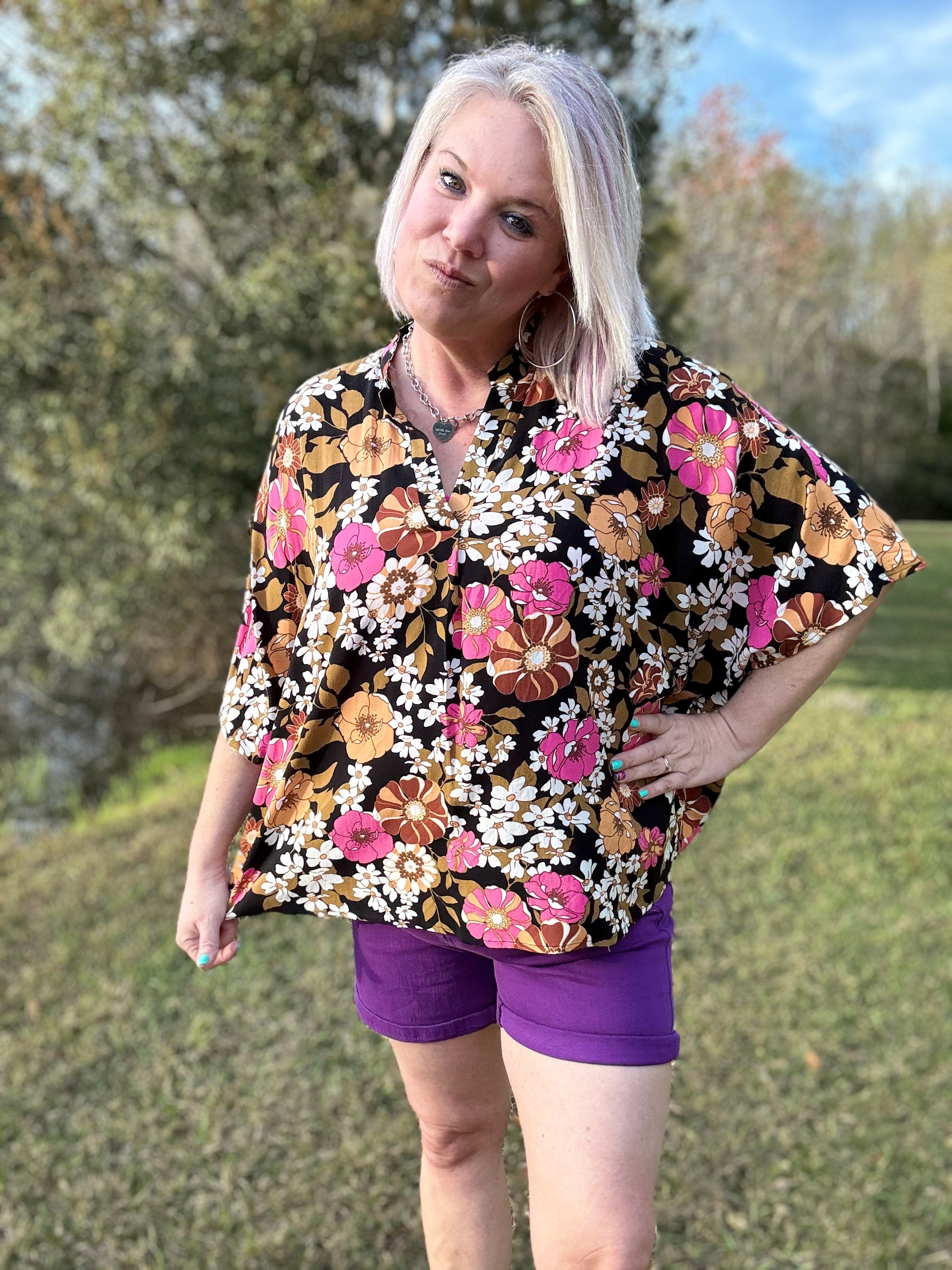Andree By Unit Take Another Chance Floral Print Top Shirts & Tops