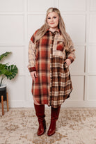 Haptics Cabin Fever Flannel Plaid Oversized Shacket Layers