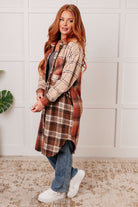 Haptics Cabin Fever Flannel Plaid Oversized Shacket Layers